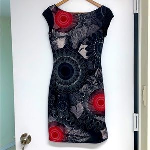 NWOT DESIGUAL SLEEVELESS DRESS WITH ABSTRACT PRINT